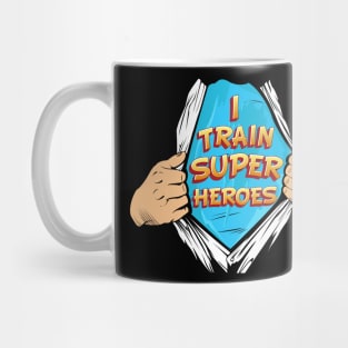 i train super heroes Mug